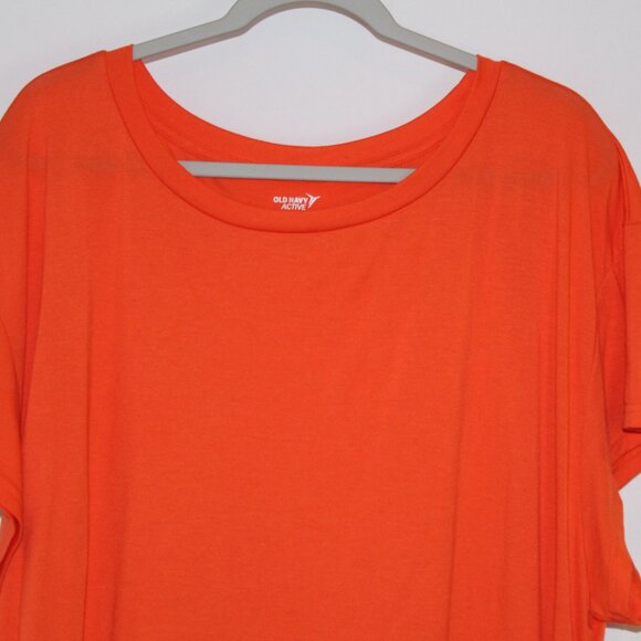 Old Navy Active Go-Dry orange ruched side short-sleeve tee size Tall XXL - Picture 2 of 7